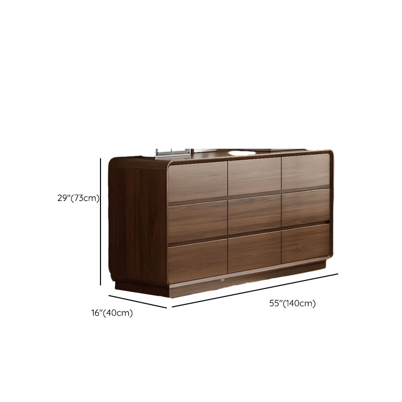 Cocoa Retro Rubberwood Semainier for Sleeping Quarters with 6 Drawers Horizontal - image 17