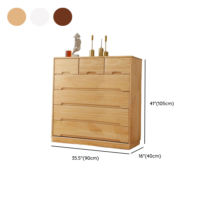 Modern Natural Wood Vertical Lingerie Chest with 6 Drawers/7 Drawers/5 Drawers - image 26