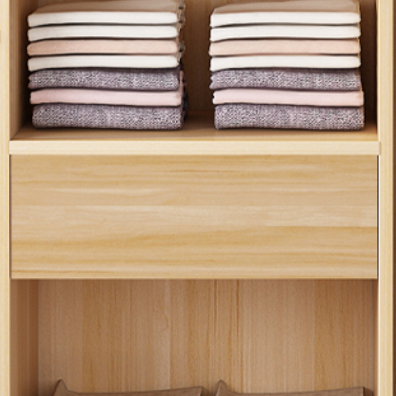 Chalk Minimalist Laminate Cabinet Armoire with 3-Drawer/4-Drawer, Interior Shelves, and Clothing Rod - image 5