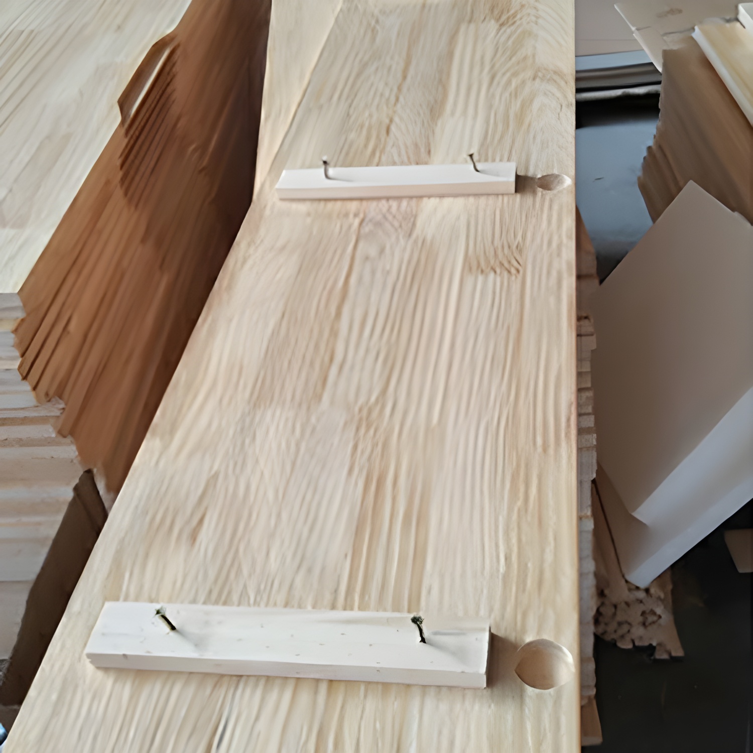 Modern Natural Wood Pine Armoire with Clothing Rod & Shelves - image 6