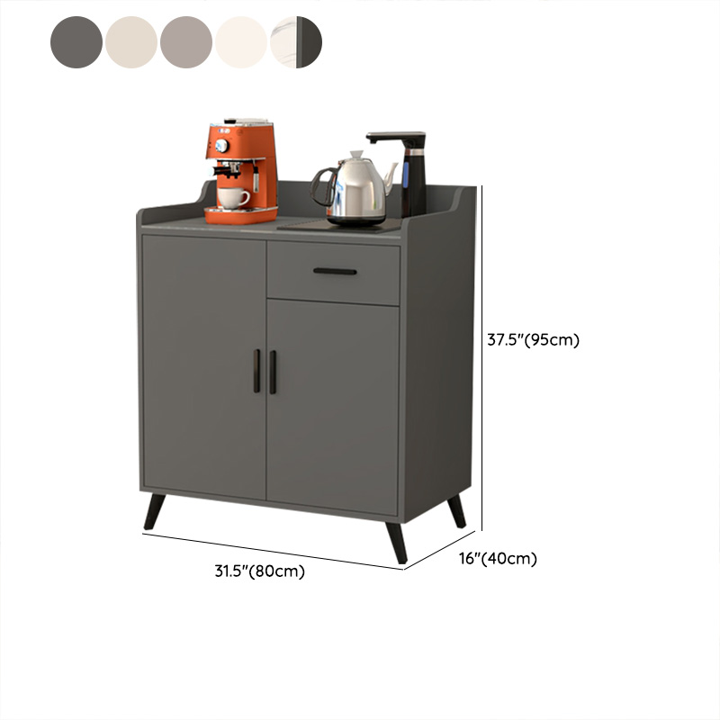 Contemporary Wood Sideboard Credenza with Stone Countertop and Drawers Included - image 14