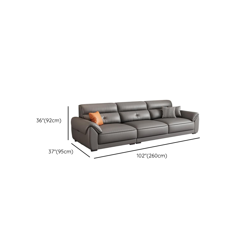 Casual Straight Scratch-repellent Sofa in Dove Grey with Horizontal Orientation, Latex Seat Fill, and Flared Arm - image 10