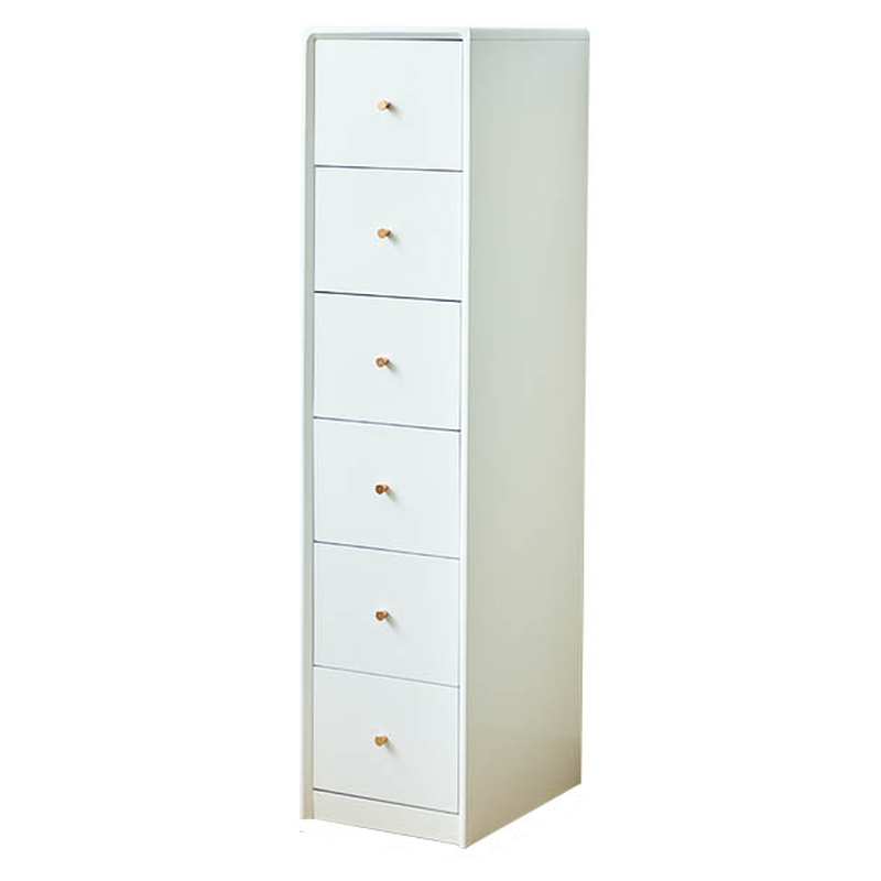 Minimalist Natural Wood Bachelor Chest with 6 Drawers, Vertical Orientation - image 3