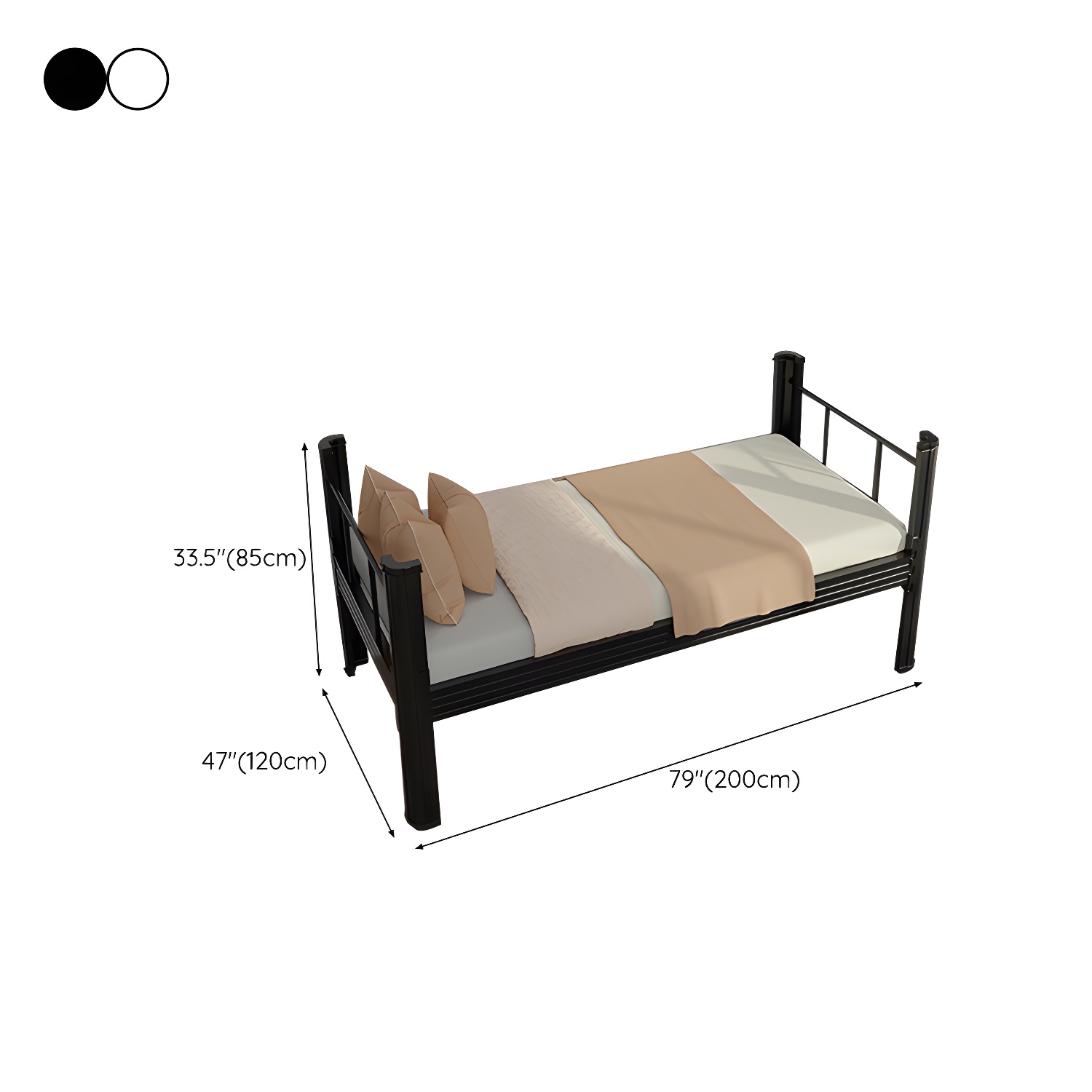 Sleek Iron Frame Modern Bed - Solid Construction and Clean Design for a Restful Sleep - image 15