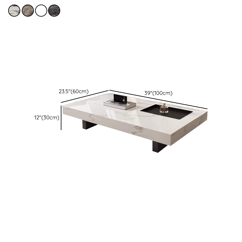 Dual Footing Geometric Figure/Square Accent Table for Home - image 17