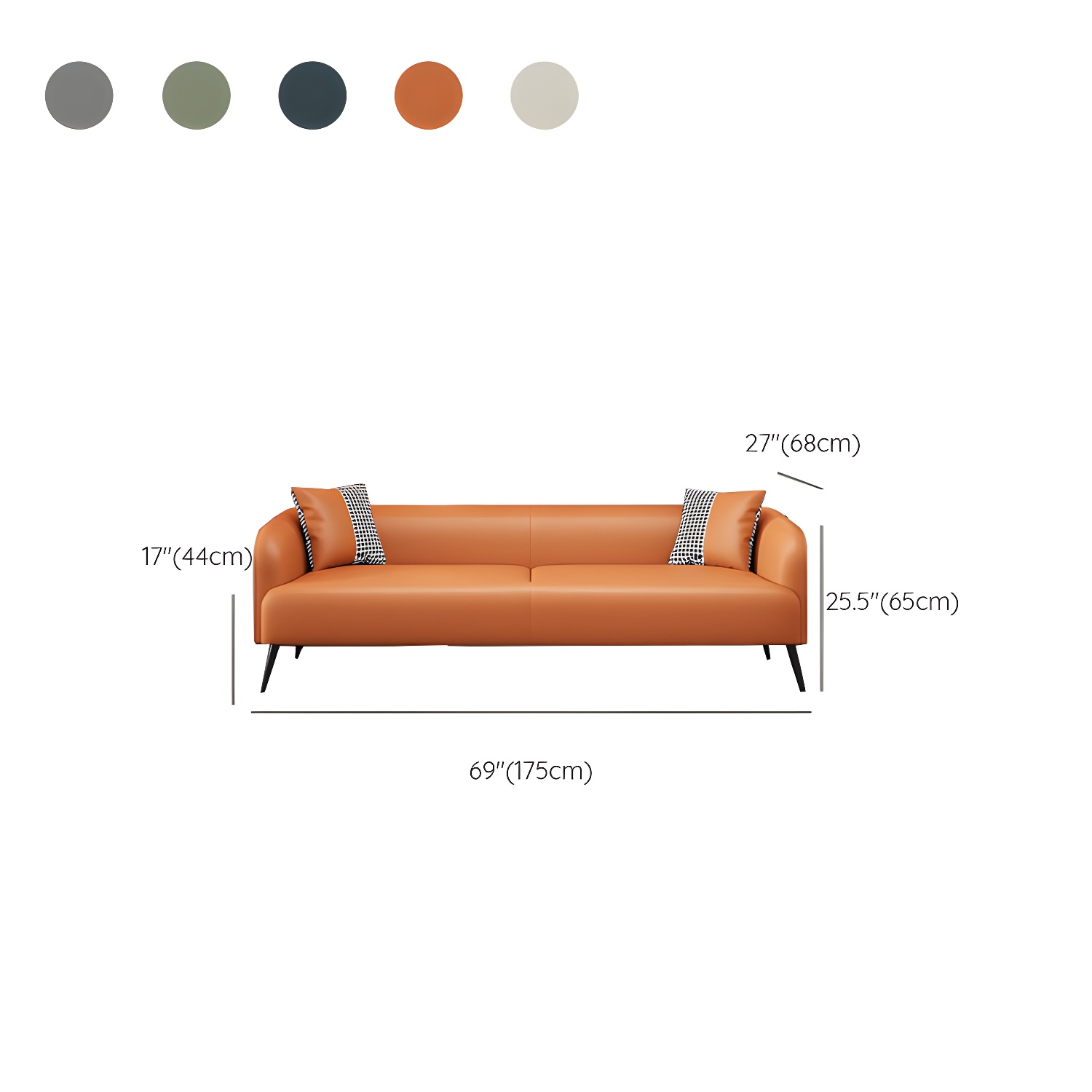 Modern Pine Wood Upholstered Three-Seater Sofa with Foam Seat in Solid Color - image 21