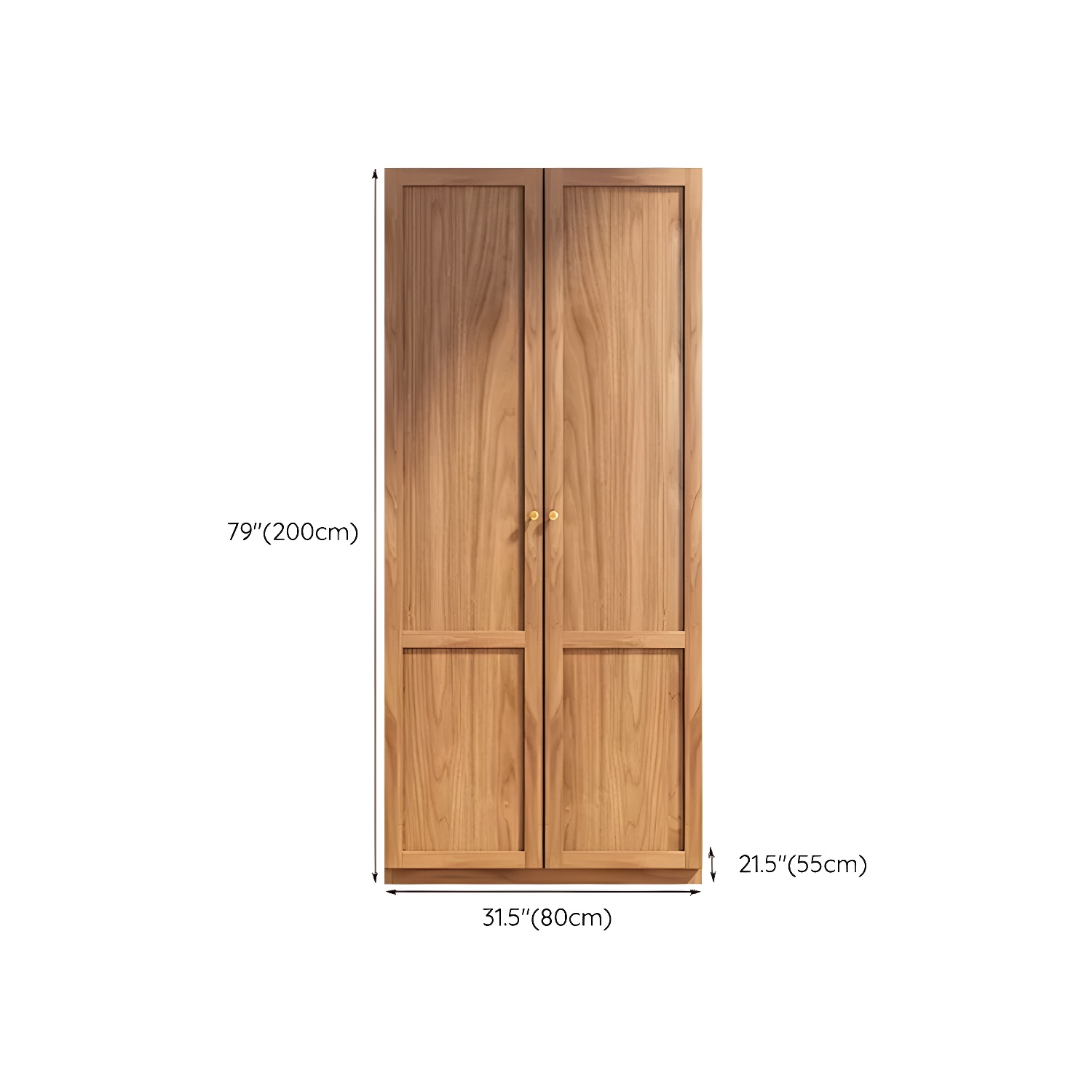 Fashionable Natural Wood Wardrobe Armoire for Stylish Closet Organization - image 9