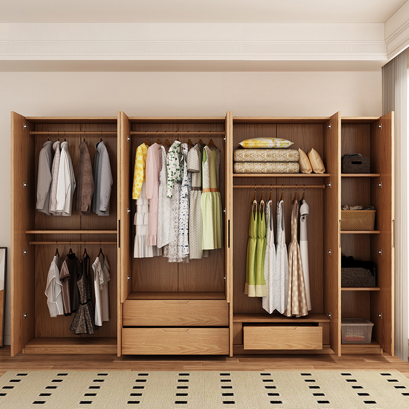 Unattached Natural Color Wardrobe/Non-Hanging Armoire with Gate - image 16