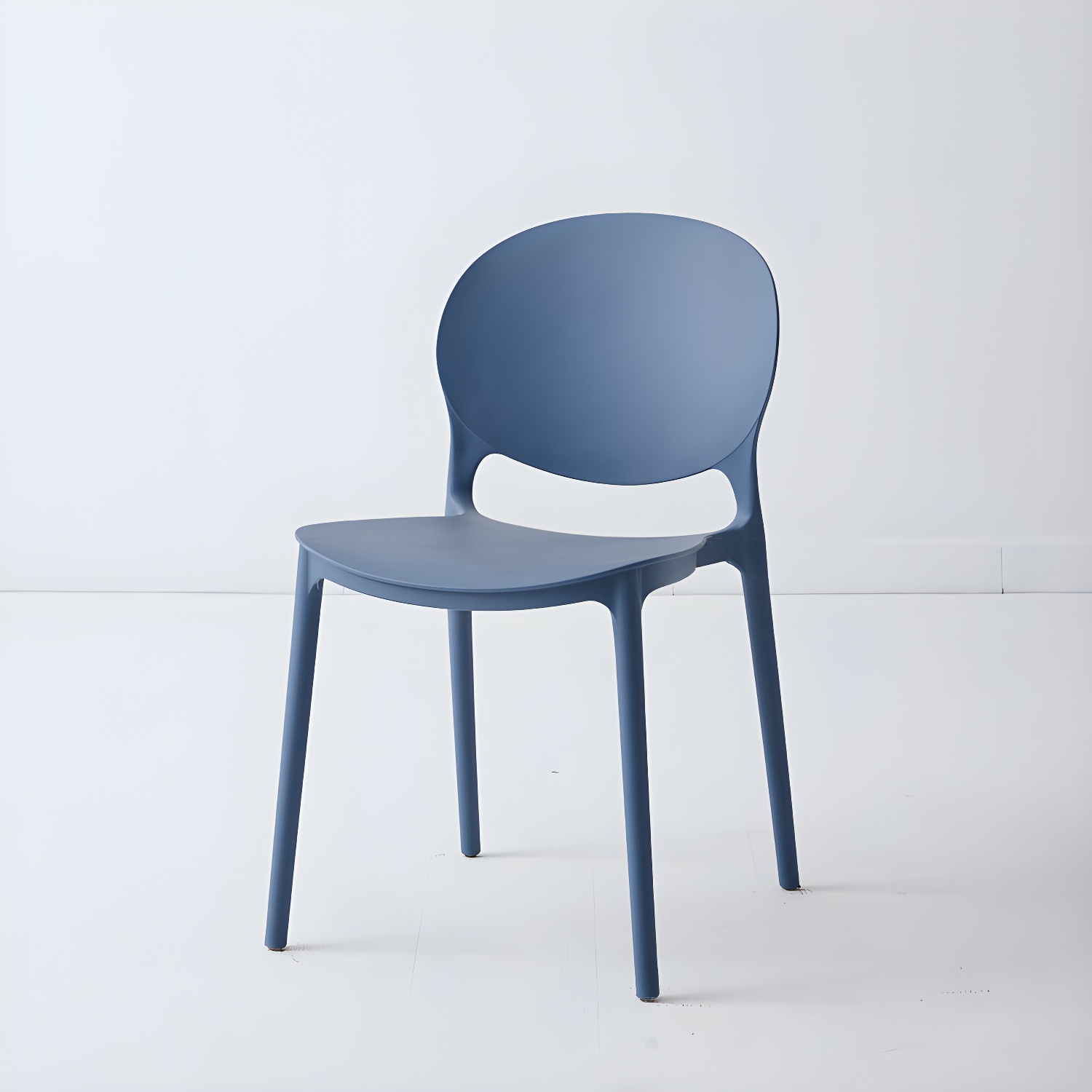 Modern Style Stackable Plastic Chair Open Back Dining Side Chair (Set of 4) - image 12