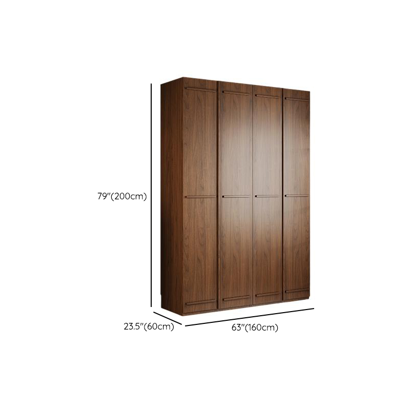Modern Natural Wood Standalone Almirah with Soft Close Drawer and Door, Interior Shelves, and Hanging Rod - image 11