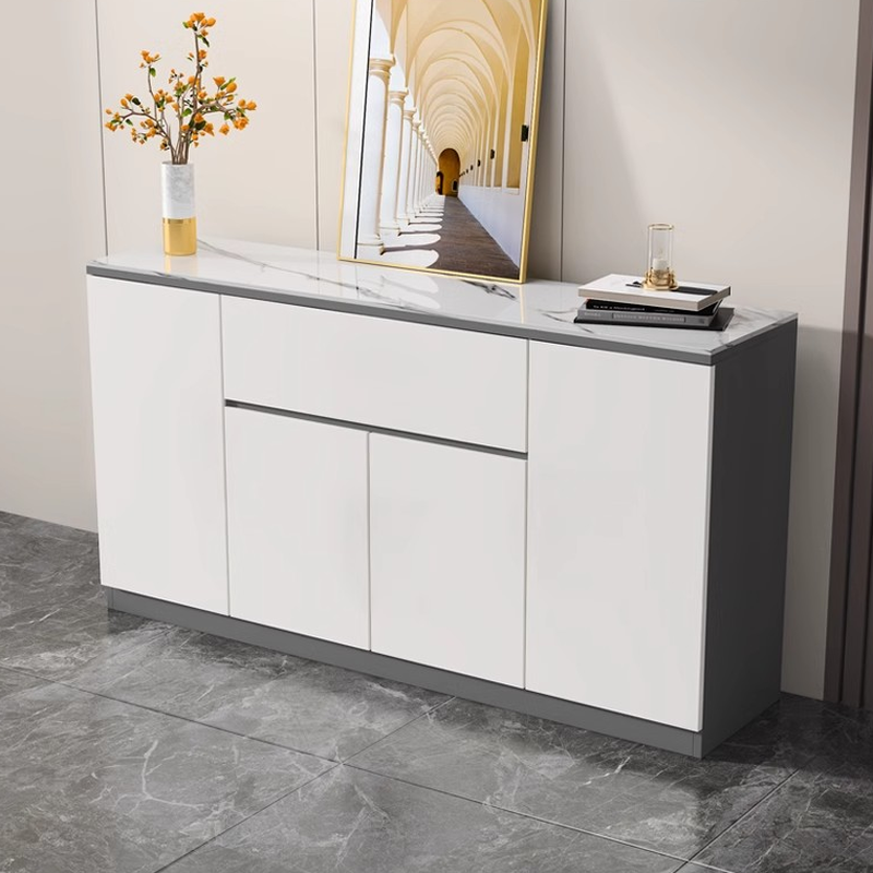 Standard/Wide Modish Adaptable Shelf Sideboard with Pantry Hutch and Sintered Stone Countertop, 3 Drawers/2 Drawers/Single Drawer & 3 Doors/4 Doors - image 3