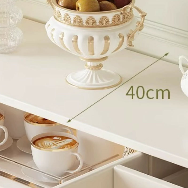 White Modern Manufactured Wood Buffet Server for Living Room - image 7