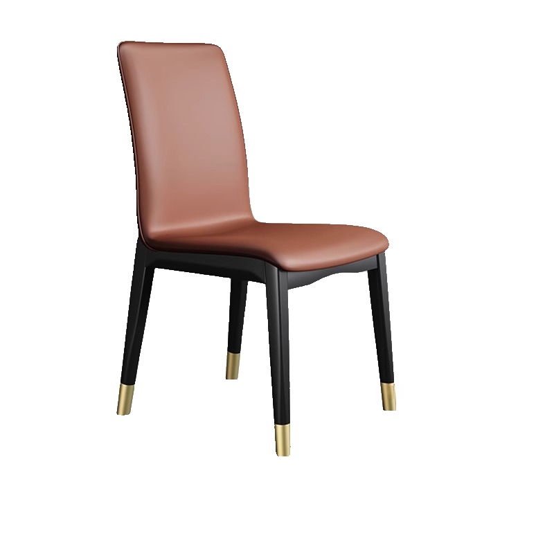 Modern Simple Style Armless Chair with Parsons Chair Back, Upholstered in Timber Legs
