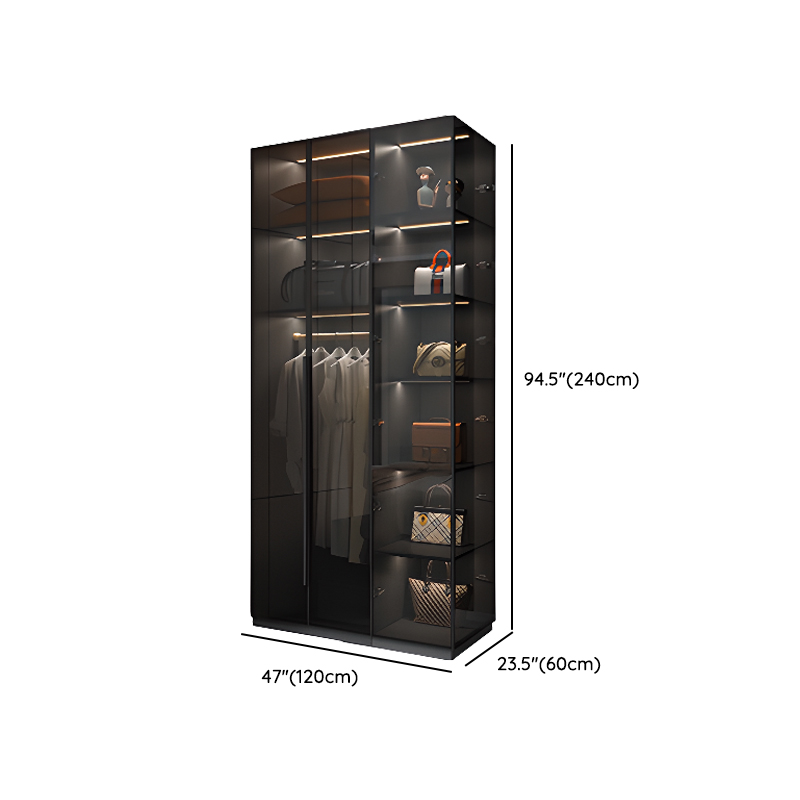 Midnight Black Unattached Lumber Armoire Cabinet with Soft Close Door, Interior Shelves, Clothing Rod and Soft Close Drawer - image 23