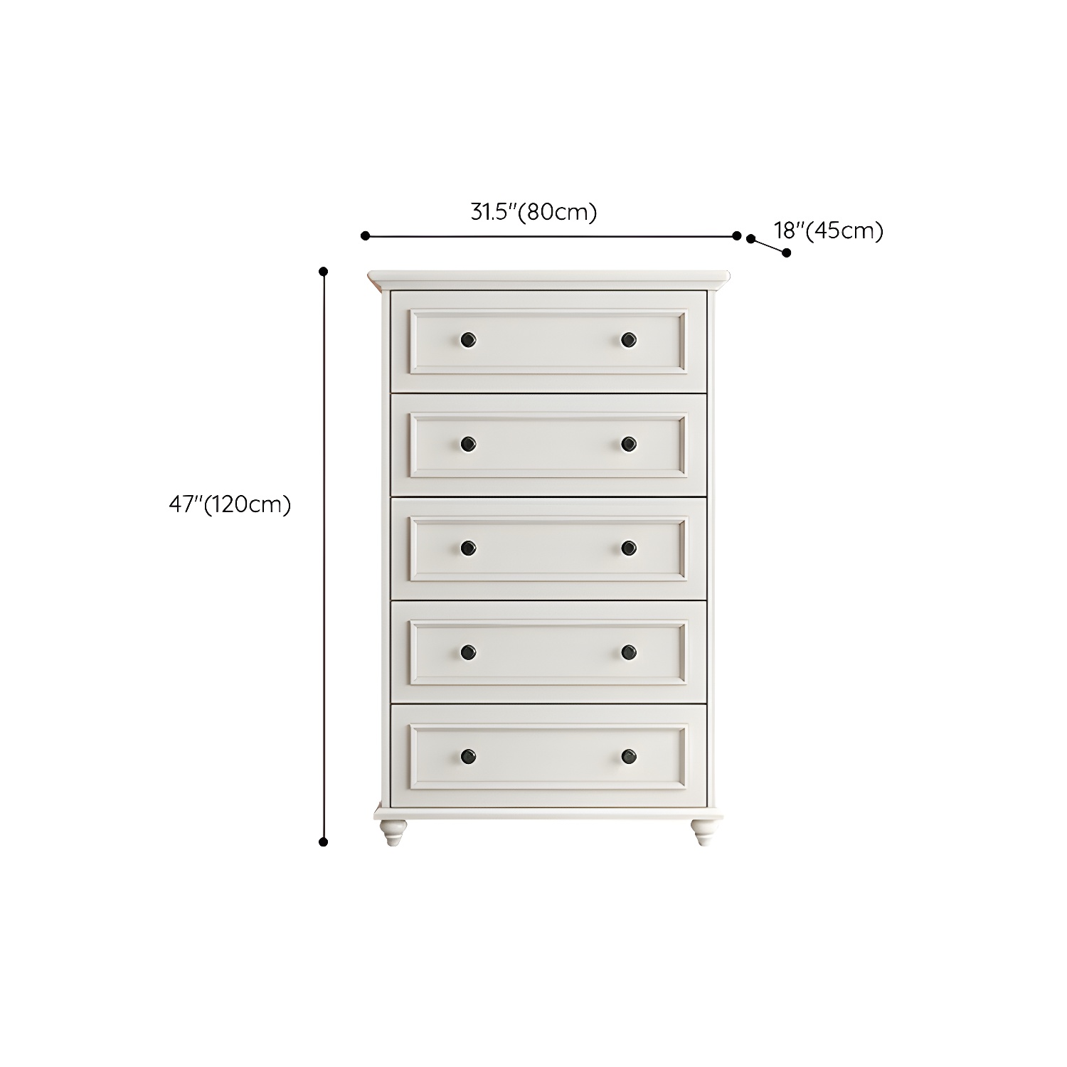 Solid Wood and Soft-Close Drawers Modern Chest with Wood Top - image 17