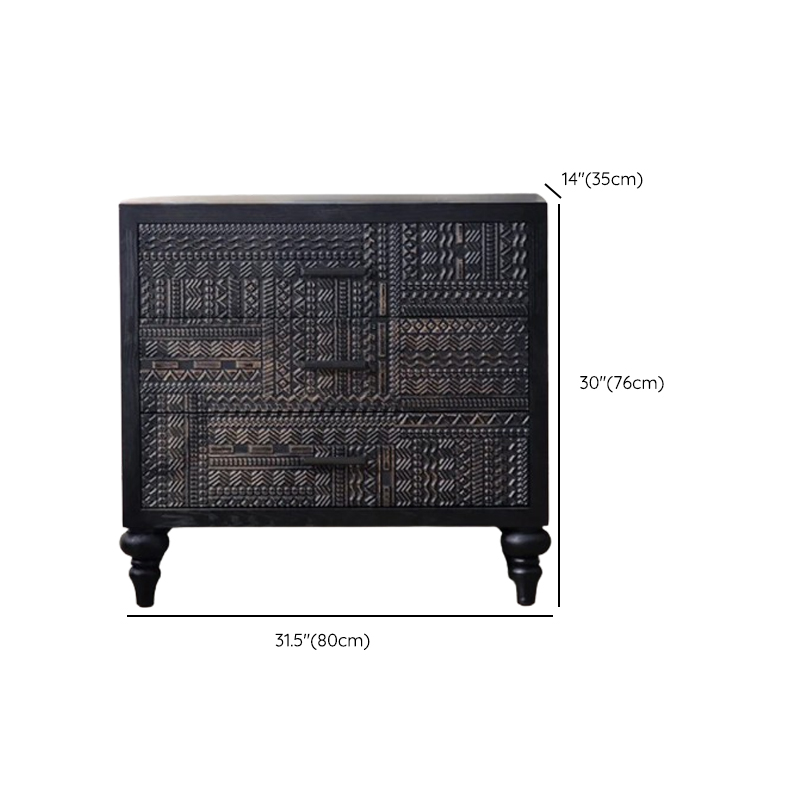 Old School Detached Natural Wood Utility Cabinet with Turned Leg for Parlor - image 12