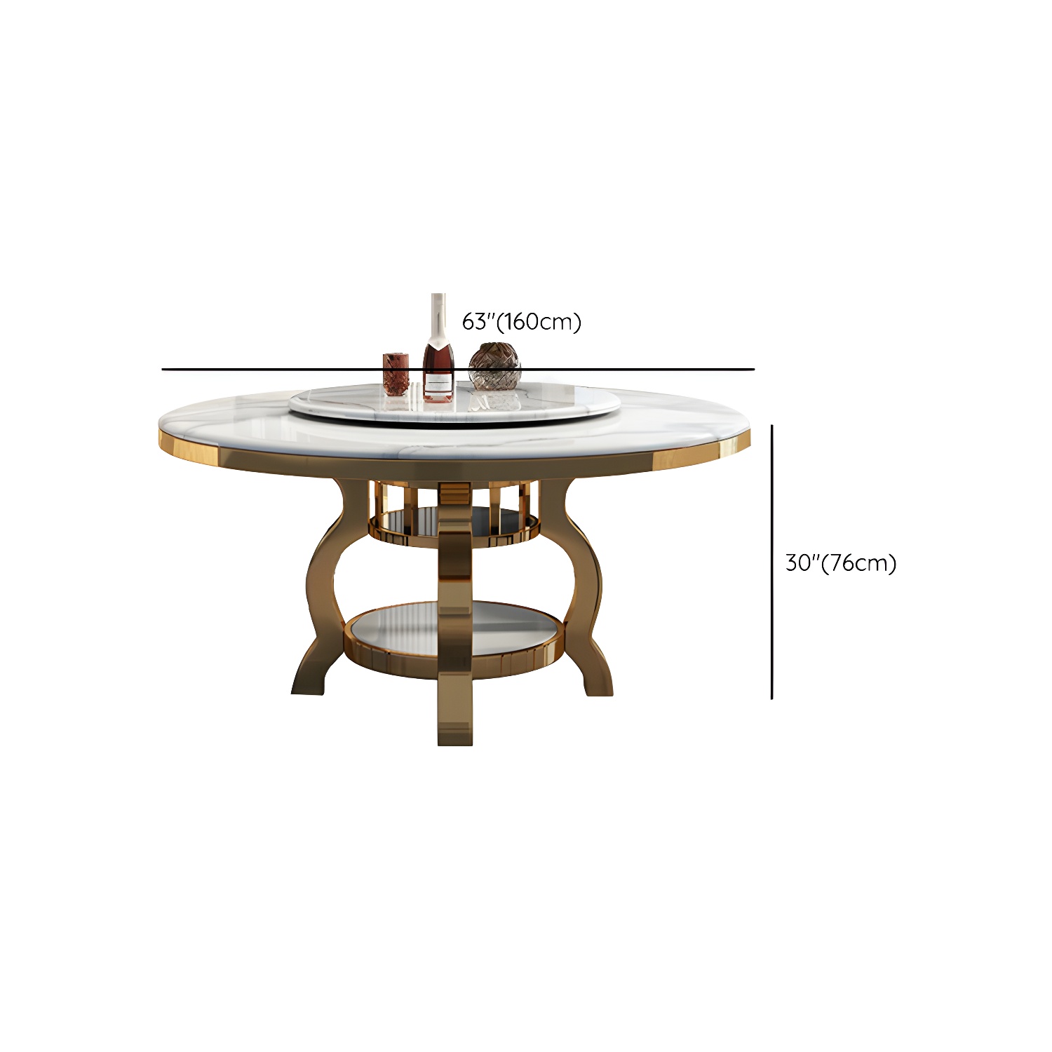 Kitchen 1/7/9/11 Pcs Dining Set with Round Dinette Table and Leather Chairs - image 16