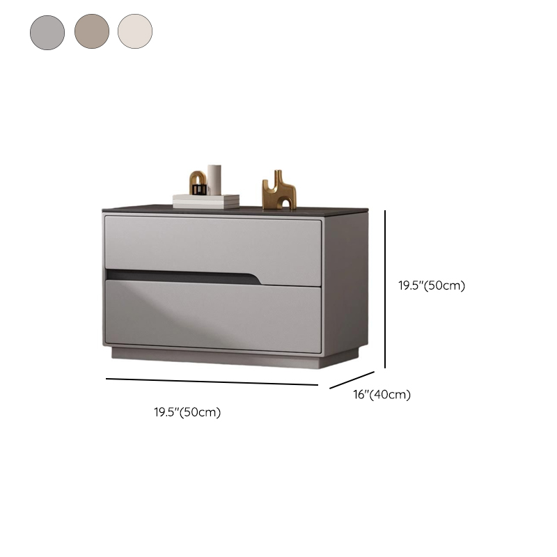 Minimalist Bedside Cabinet Nightstand with 2 Drawers and Stone Countertop - image 16