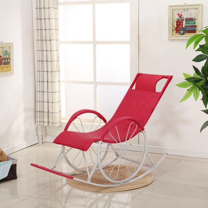Ergonomic Wicker Front Porch Rocking Chairs with Rear Back, Stationary - image 19