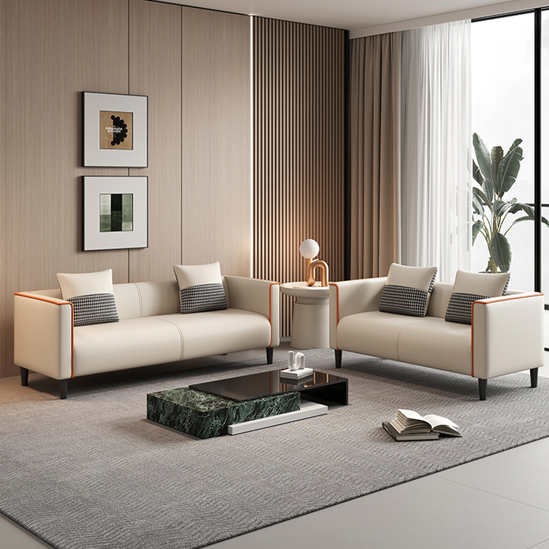 Versatile Standard Sofa/Loveseat/Single Sofa in Synthetic Leather with Grey/Dark Blue/Light Green Upholstery and Arm - image 9