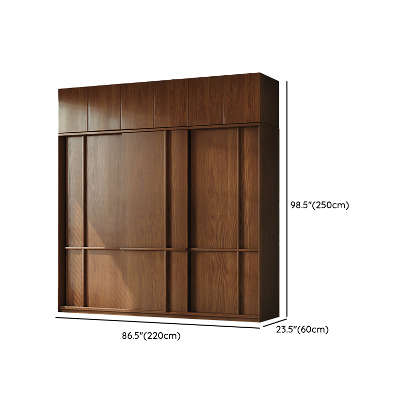 Stylish Coffee Modern Lumber Standalone Armoire Cabinet with Soft Close Drawers and Doors, Interior Shelves - image 20
