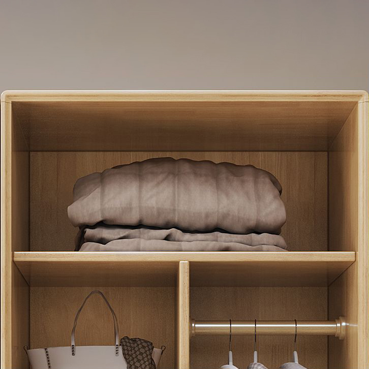 Simplistic Wooden Almirah with Interior Shelves&Clothing Rack&Soft Close Drawer&Soft Close Door - image 9