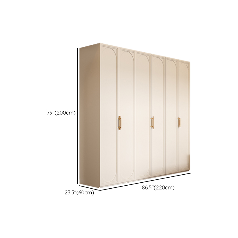 White Minimalist Laminate Wardrobe Closet with Compartments, Soft Close Door, Interior Shelves, and Clothing Rod - image 15