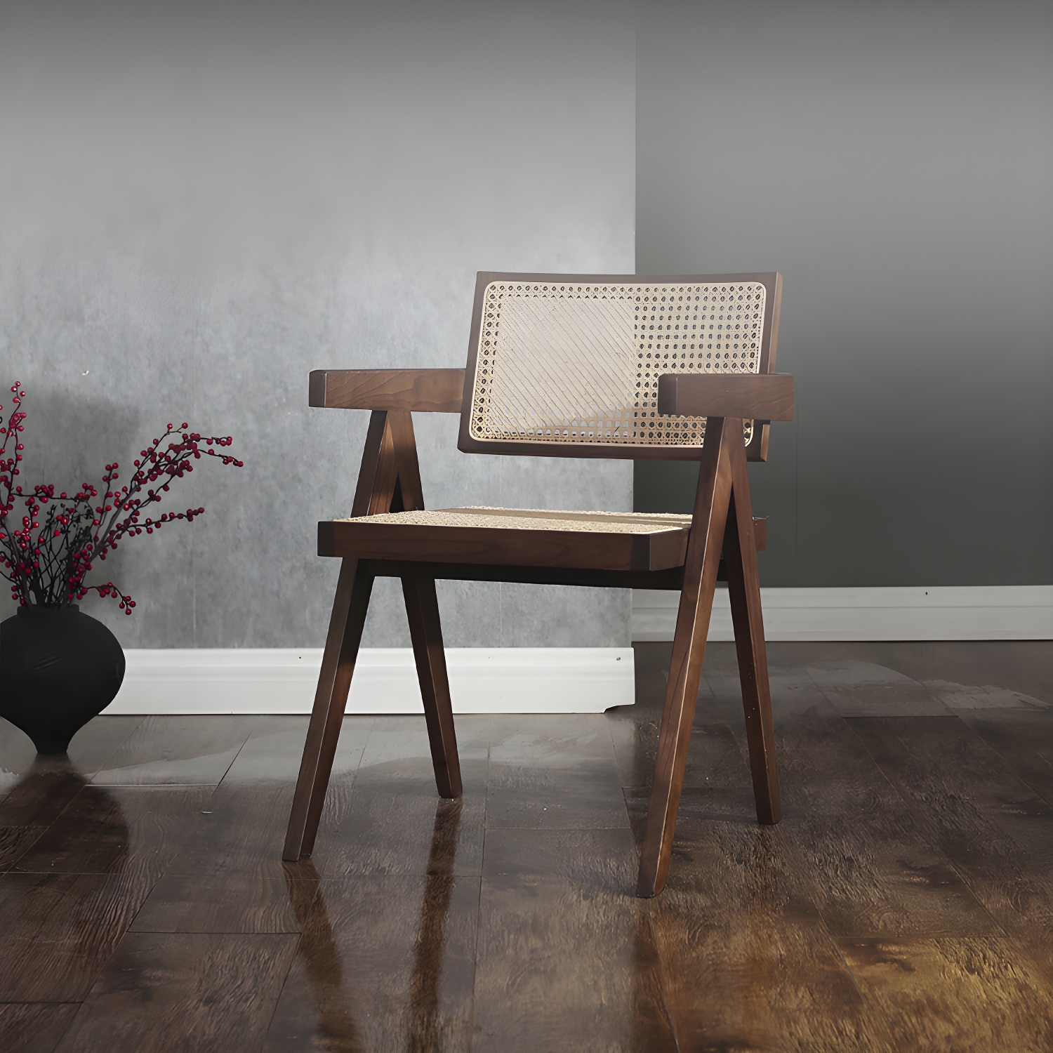 Contemporary Dining Room King Louis Back Solid Wood Dining Chair - image 6