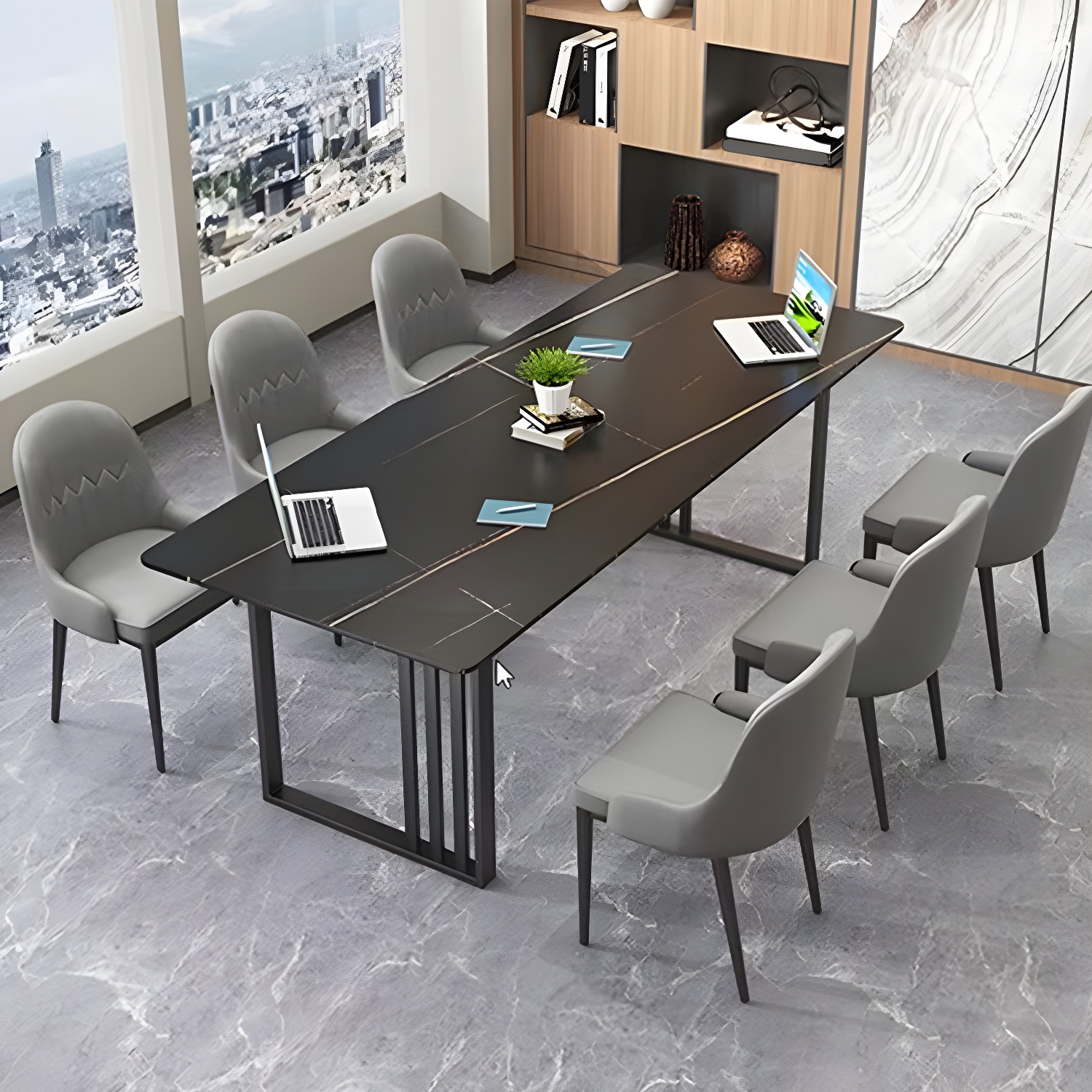 Traditional Luxury Dining Table Rectangle Slate Dining Table for Dining Room
