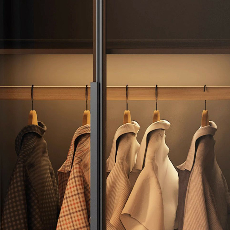 Trendy Charcoal Interior Shelves with Soft Close Drawer and Soft Close Door Timber Cabinet Armoire - image 6