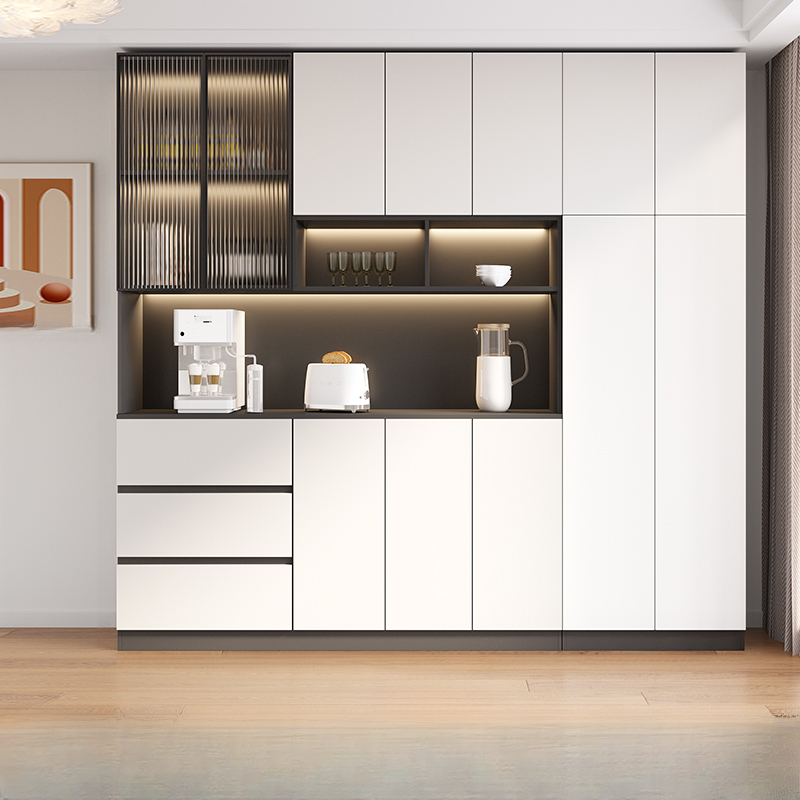 Trendy Sideboard with 3 Drawers, Cupboard, Wide/Standard/Narrow Sizes, 2/1 Shelves, Cabinets, and Glass-panel Door - image 3