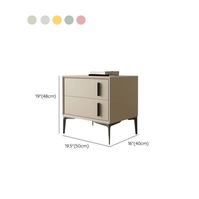 Trendy Multi Color Pu Drawer Storage Nightstand with 2 Drawers & Leg - image 15