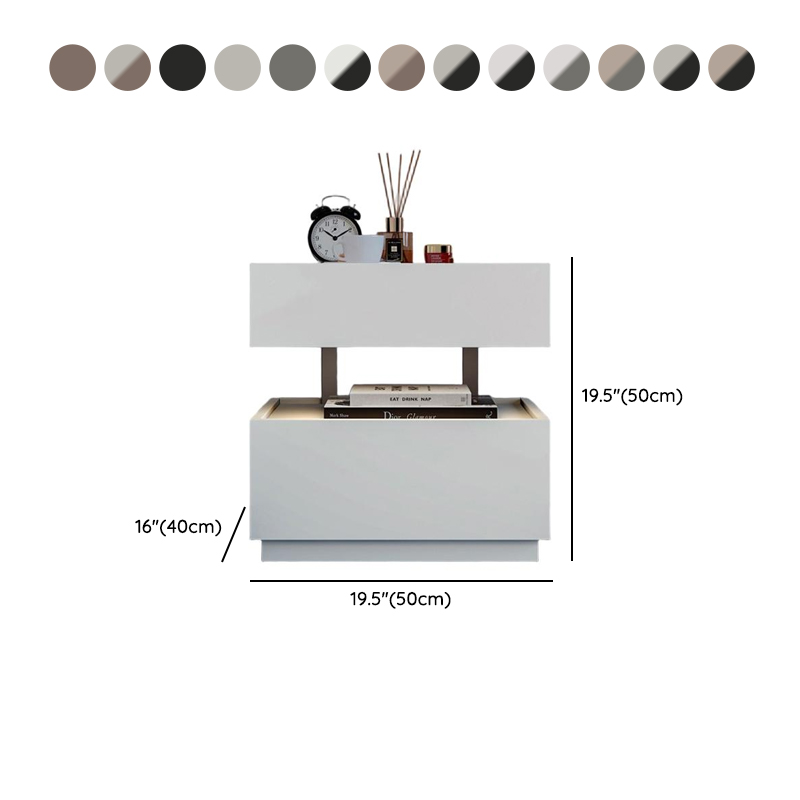 Organic Modern Nightstand With Drawer Organization with Particle Board Wood Countertop and Illuminating Lighting - image 19