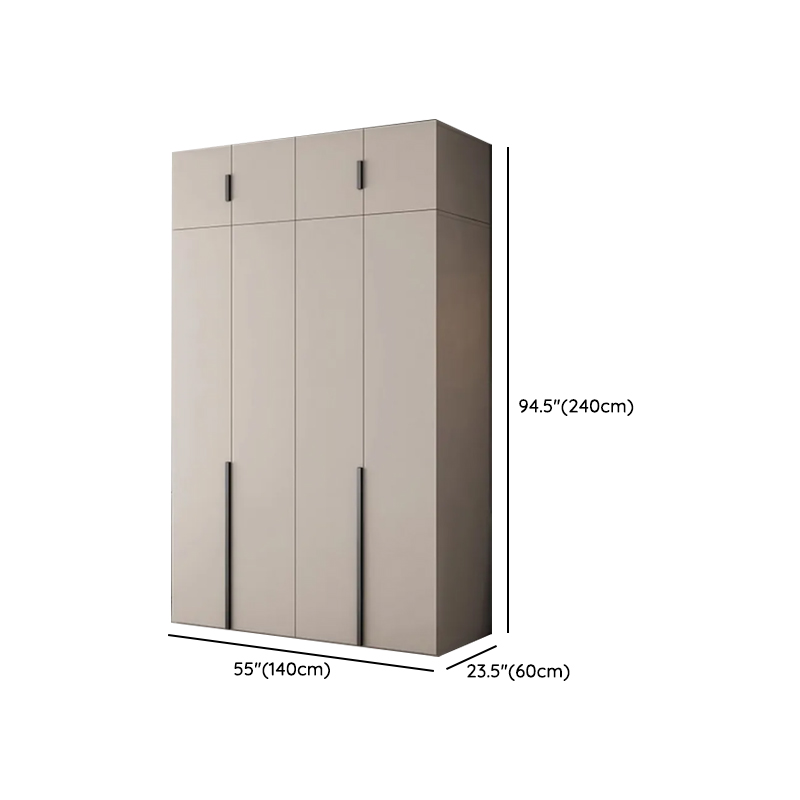 Light Gray Trendy Detached Armoire Cabinet with Soft Close Door, Interior Shelves, and Hanging Rod - image 23