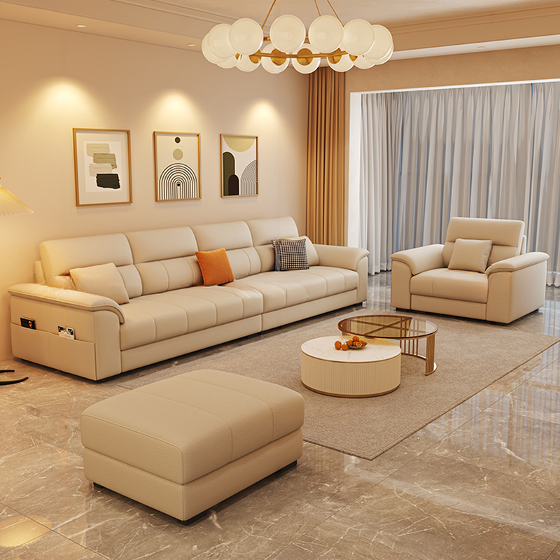 Straight/L-Shape Reversible/Horizontal Sofa/Sofa Recliner with Concealed Support & Natural Wood Frame