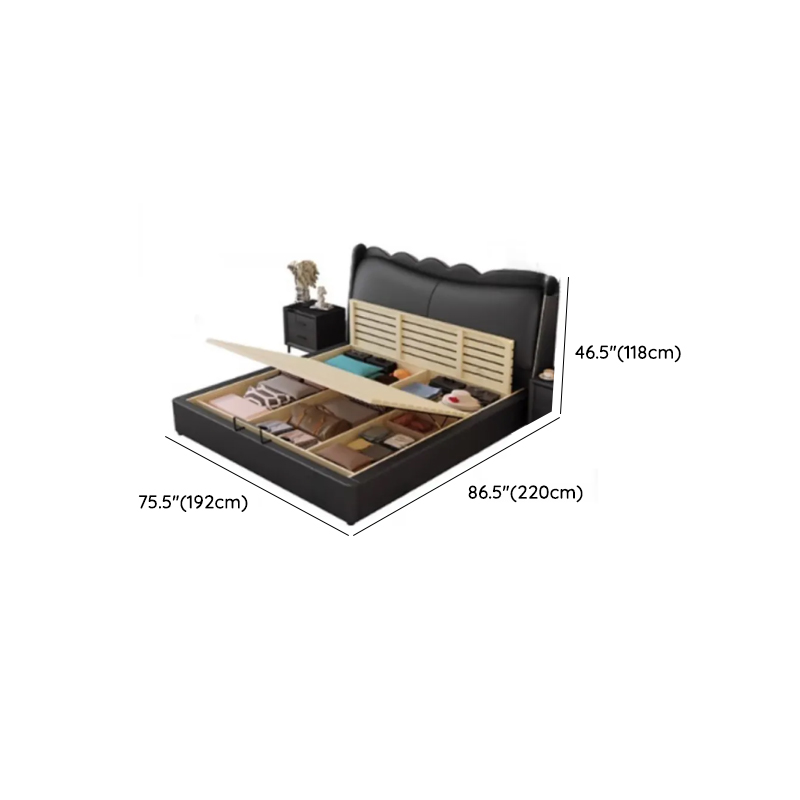 Solid Color Storage Bed/Platform Bed with 2 Drawers in Pine Wood for Living Room - image 14