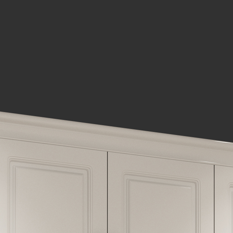 Art Deco Chalk Manufactured Wood Free Standing Interior Shelves Wardrobe with Soft Close Drawer and Hanging Rod - image 3