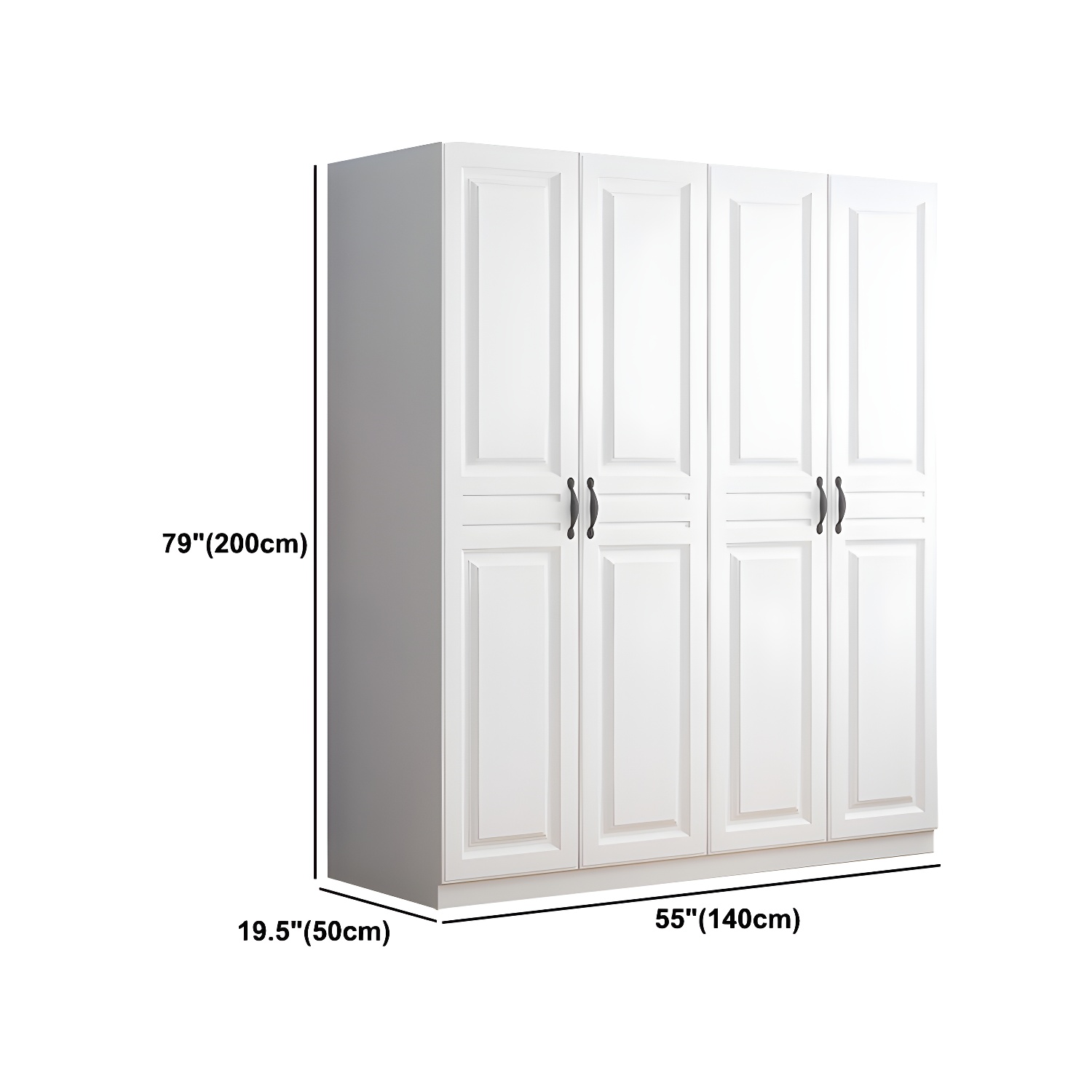 White Colour Wardrobe French Country Wooden Wardrobe Closet for Bedroom - image 18