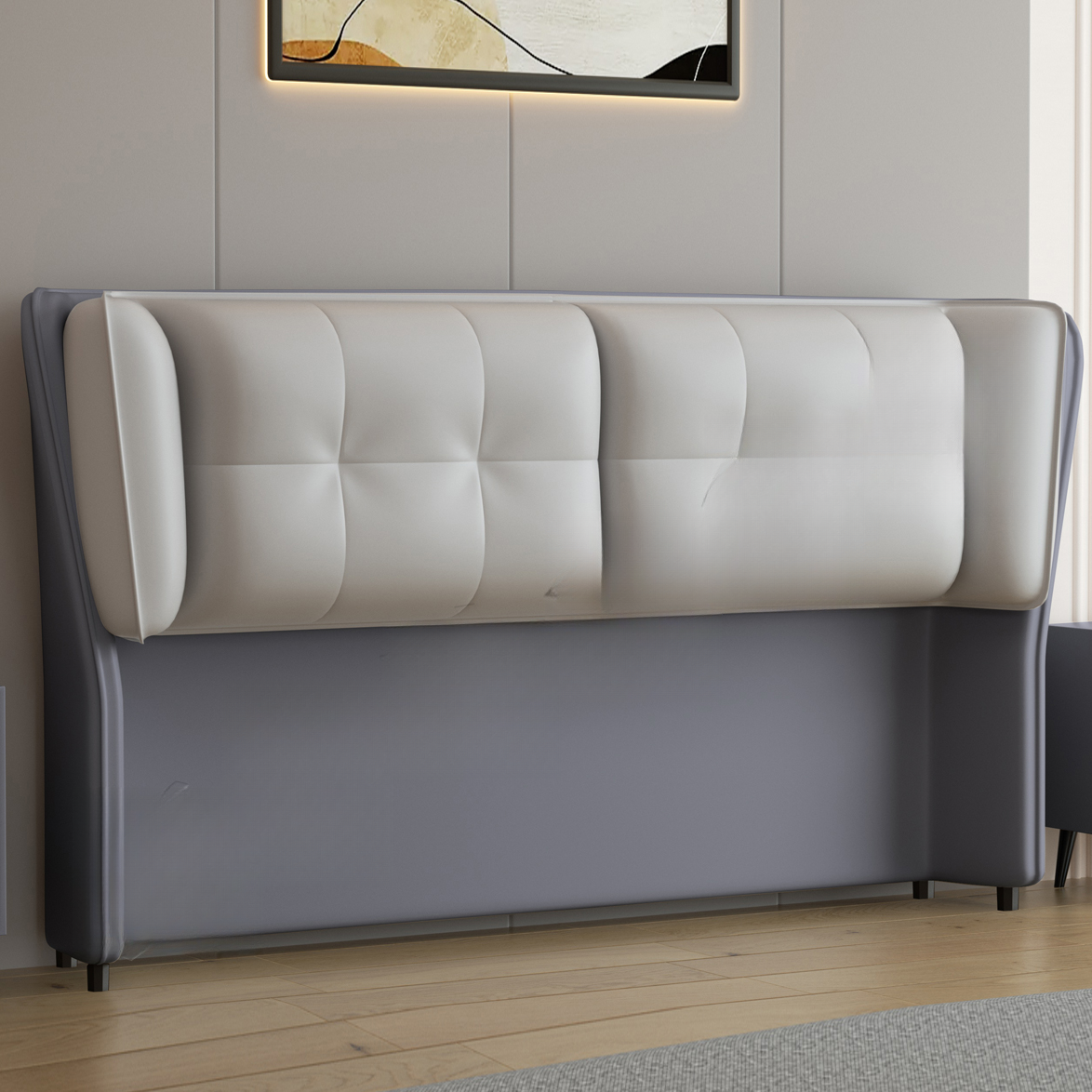 Casual Free-standing Standard Full(54"W x 75"L) Panel Wood/ Upholstery No Distressing With Legs and Button-tufted - image 16