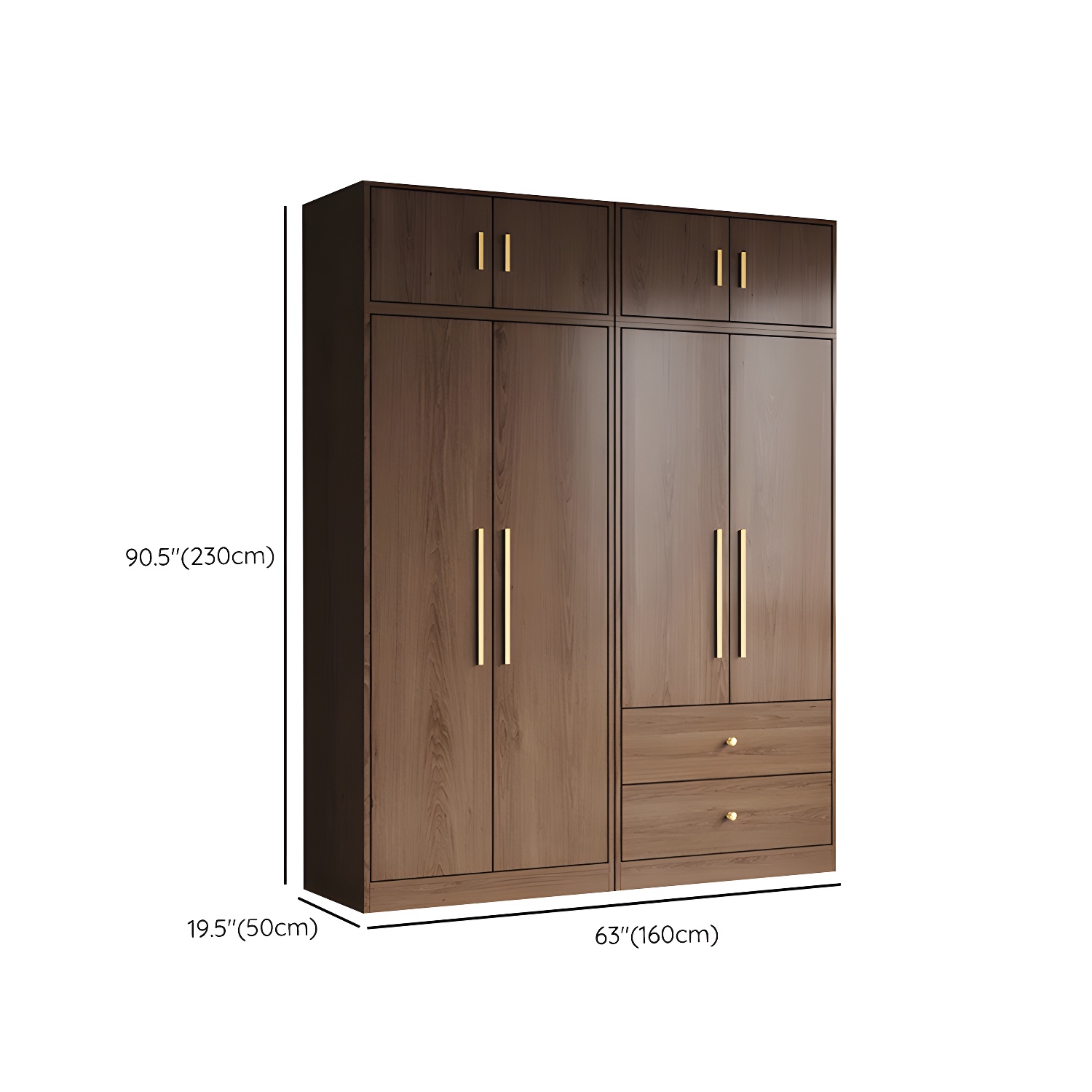Wood Grain Design Armoires & Wardrobes with Soft Close Door and Storage Space - image 31