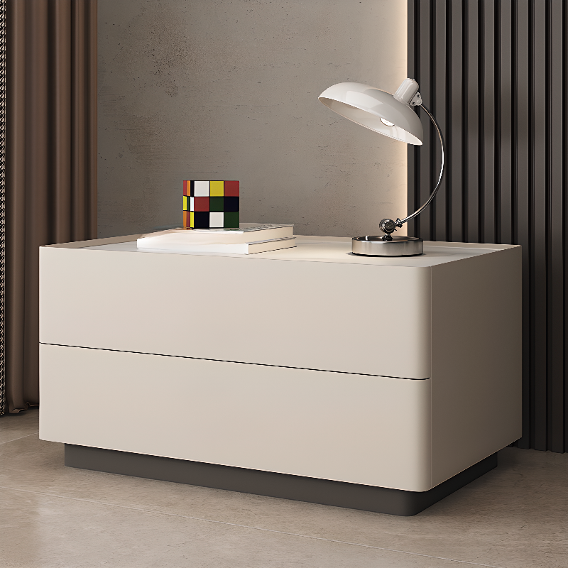 Casual Sintered Stone Countertop Drawer Storage Nightstand with 2 Drawers - image 5