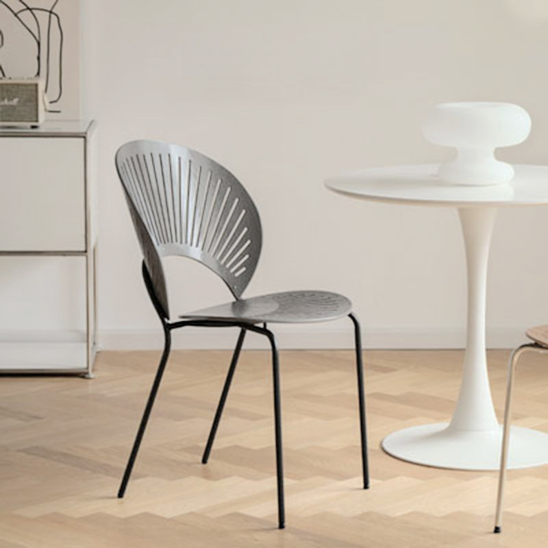 Dining Room Sturdy Side Chair with Outlined Frame and Foot Pads - image 3