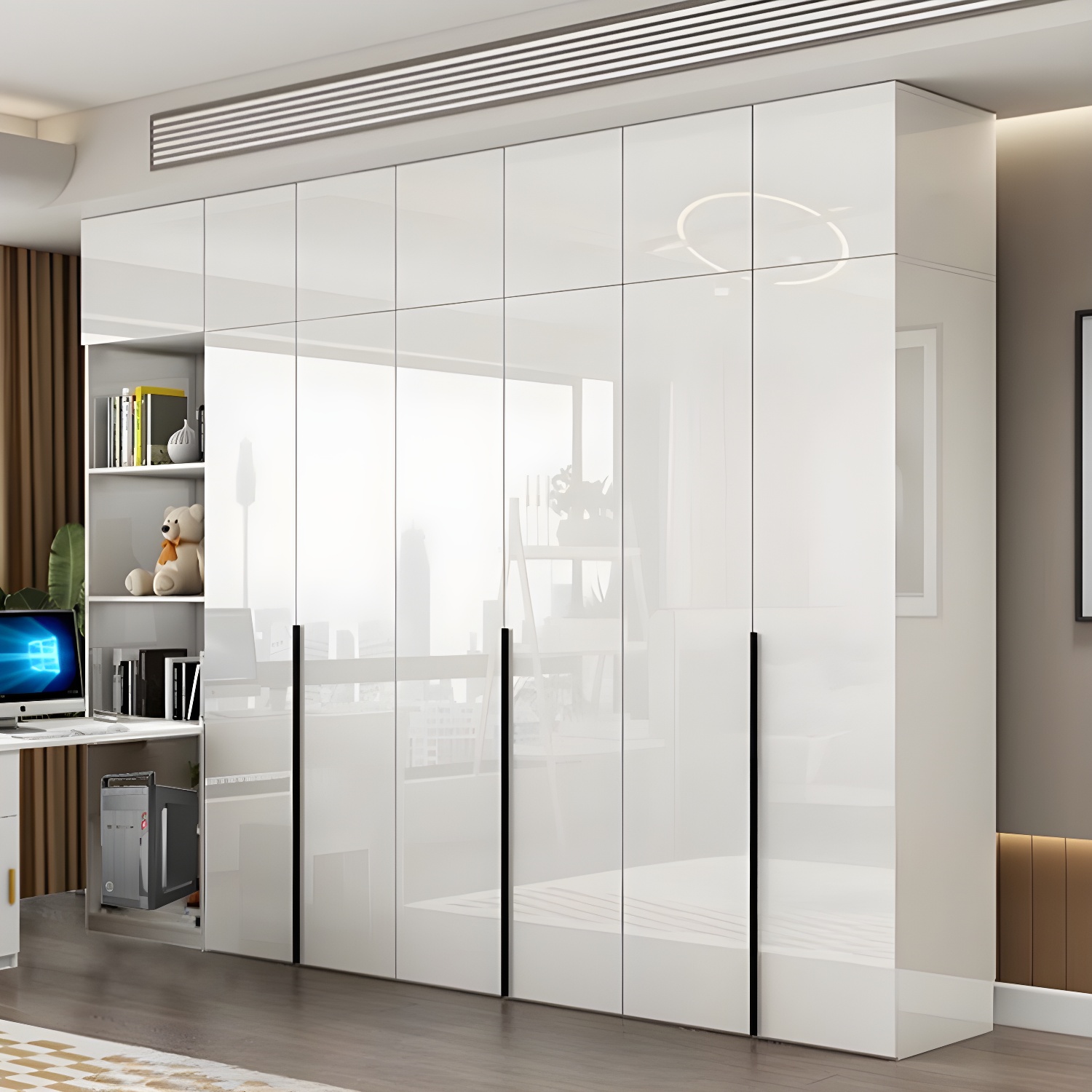 Modern Simple Style Double Door Storage Wardrobe for Bedroom
