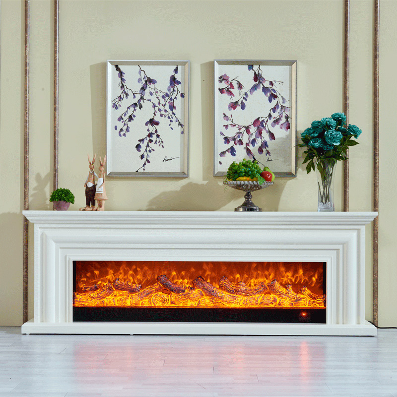 Sitting Room Use Rectangular TV Stand with Light, TV Stand Fireplace - image 3