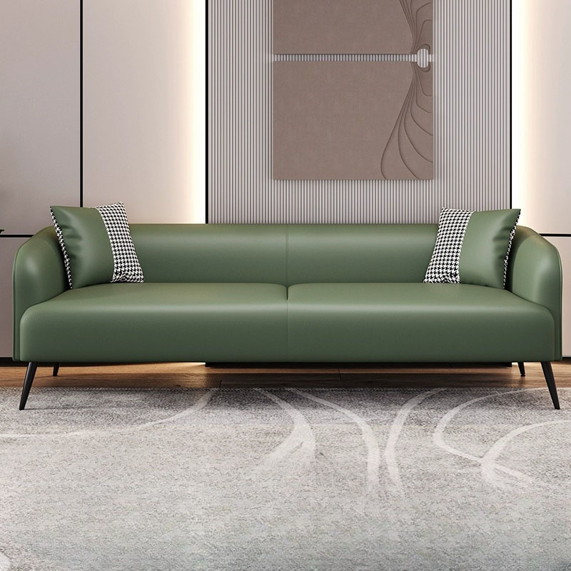 Modern Pine Wood Upholstered Three-Seater Sofa with Foam Seat in Solid Color - image 7