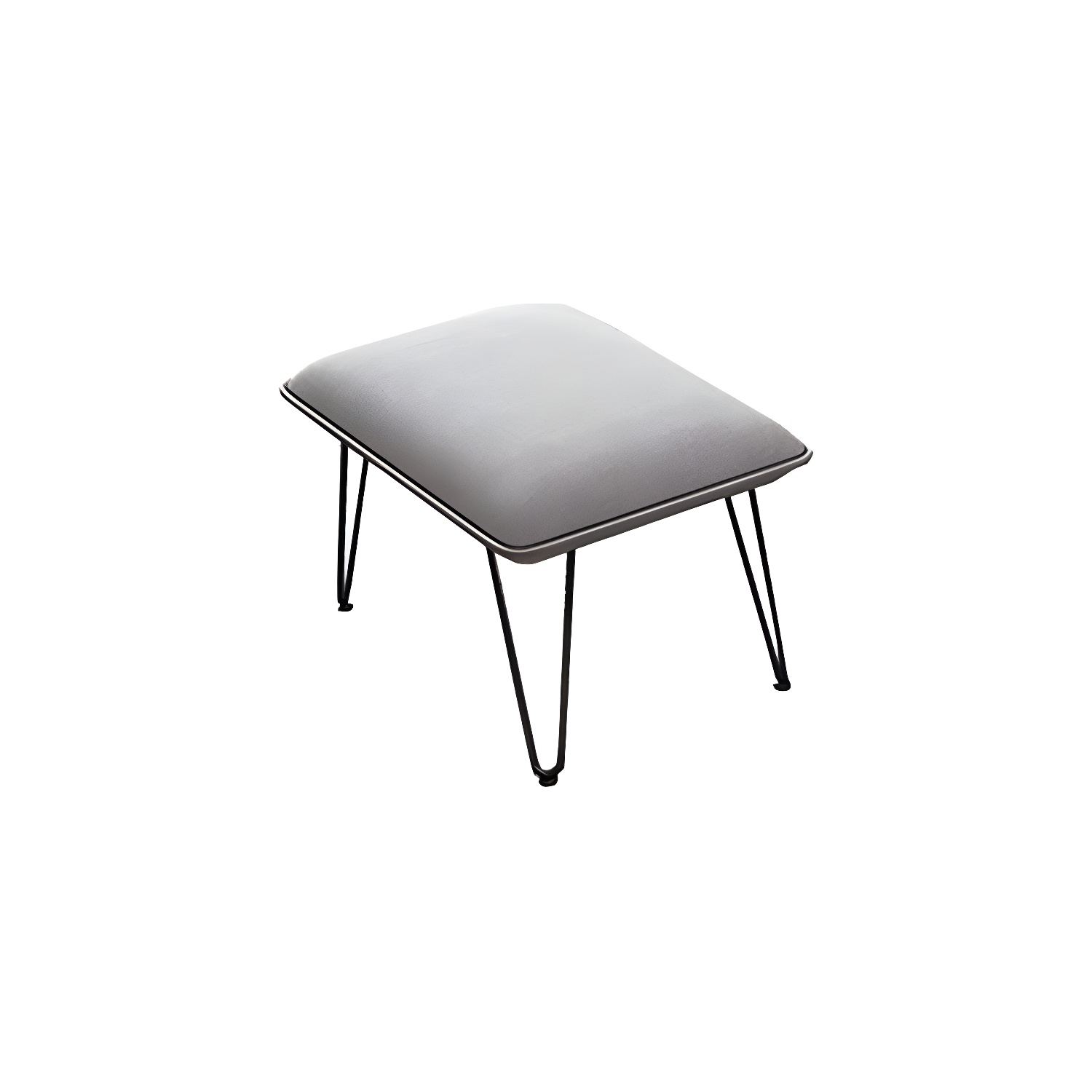 Modern Glider Chair Pure Color Metal Dark Legs Rocking Chair with Ottoman - image 17