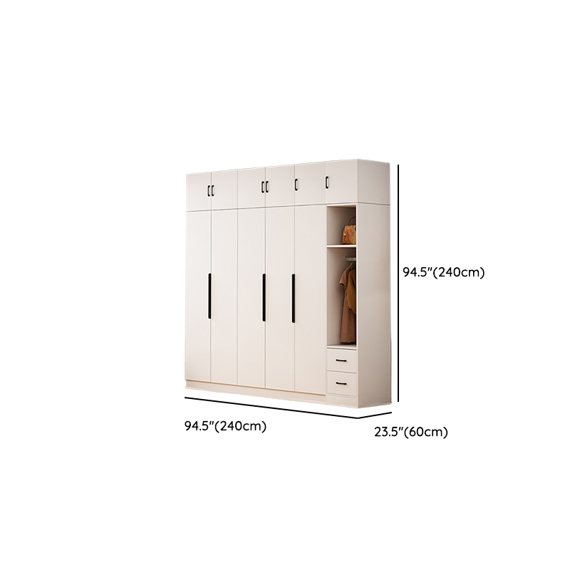 Modish Manufactured Wood Independent Armoire Cabinet with Soft Close Door, Interior Shelves, and Clothing Rod - image 21