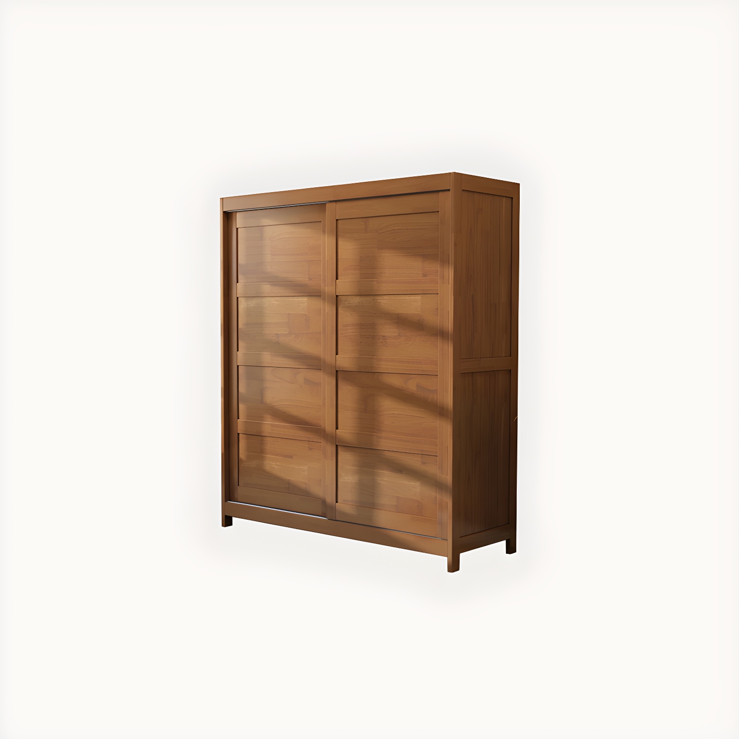 Modern Style Wardrobe Cabinet Wood Clothes Rail Wardrobe Armoire with Shelves