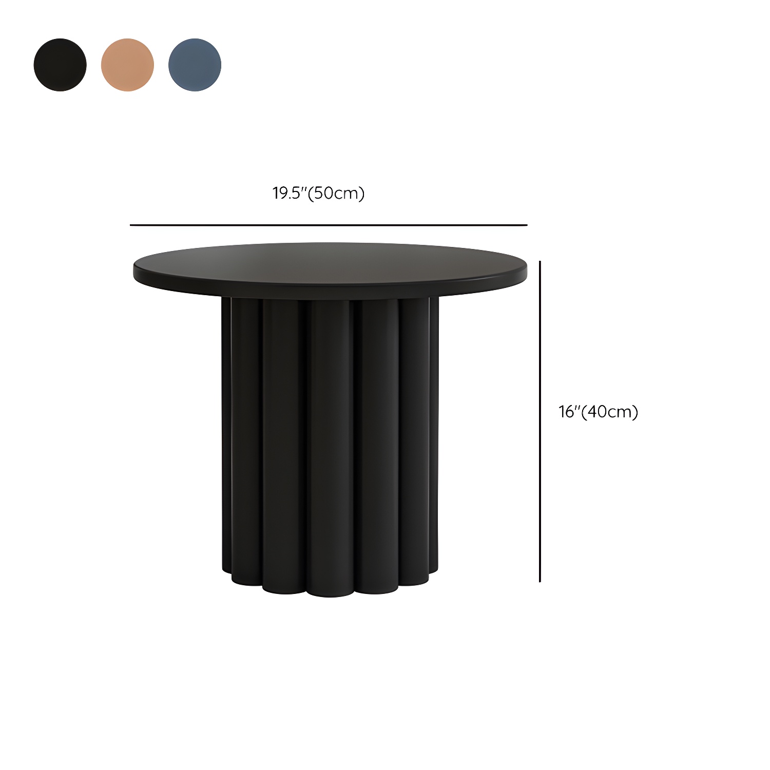 Pedestal Round Coffee Table Set Modern Minimalist Cocktail Table - image 19