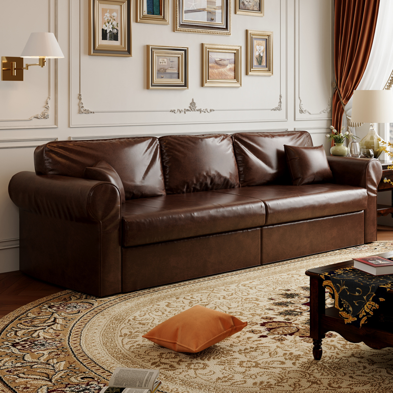 Modish Solid Color Stain Resistant Standard Sofa in Black/Jade Green/Taupe for 4-seater/5 Person with 2 Pillows - image 4